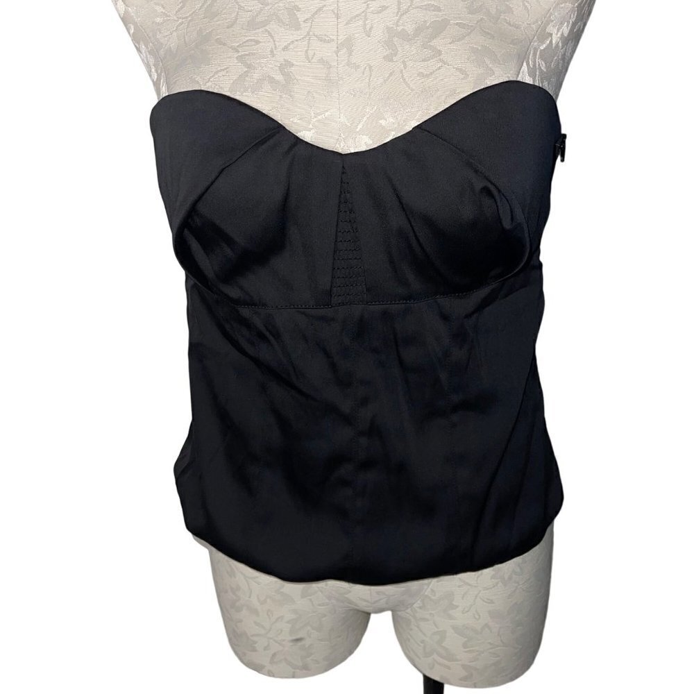 Moda International Corset Bustier Top Size 10 Satin Stretchy Sweetheart Neck